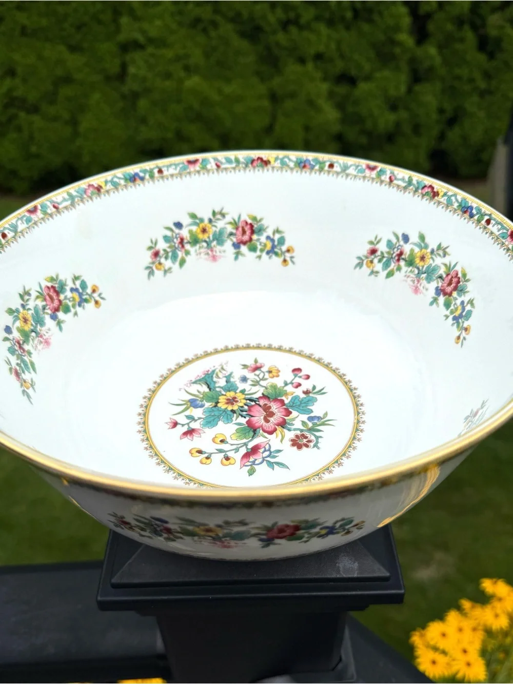 Coalport Ming Rose Bone China Bowl Made in England Vintage Floral Gold Trim